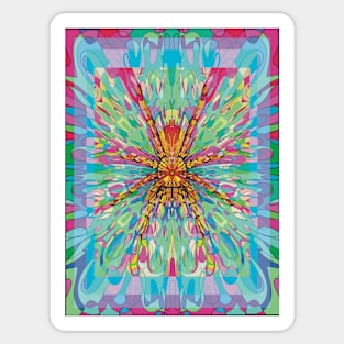 Trippy Tarantula Art Sticker